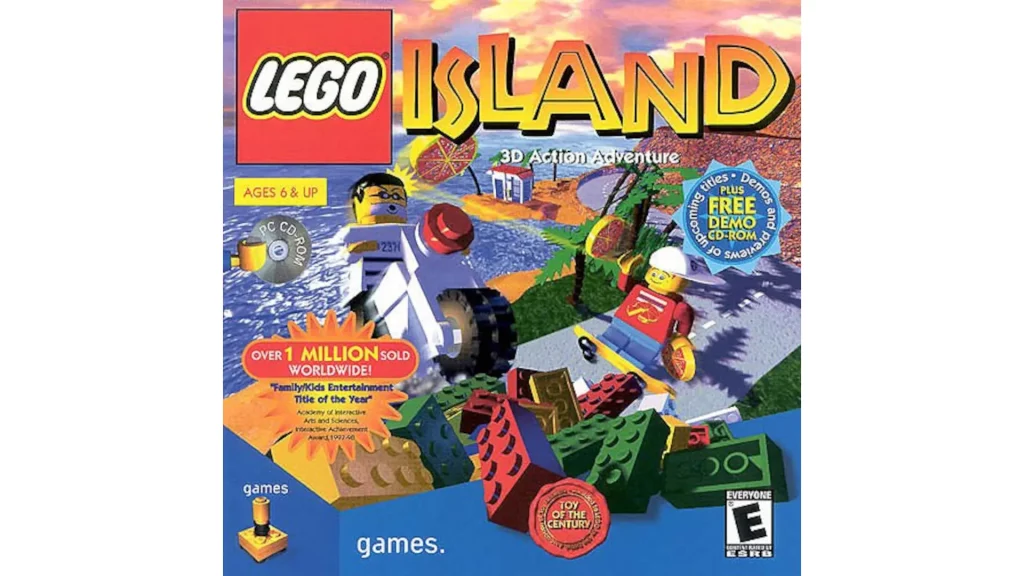 La portada del videojuego LEGO Island.