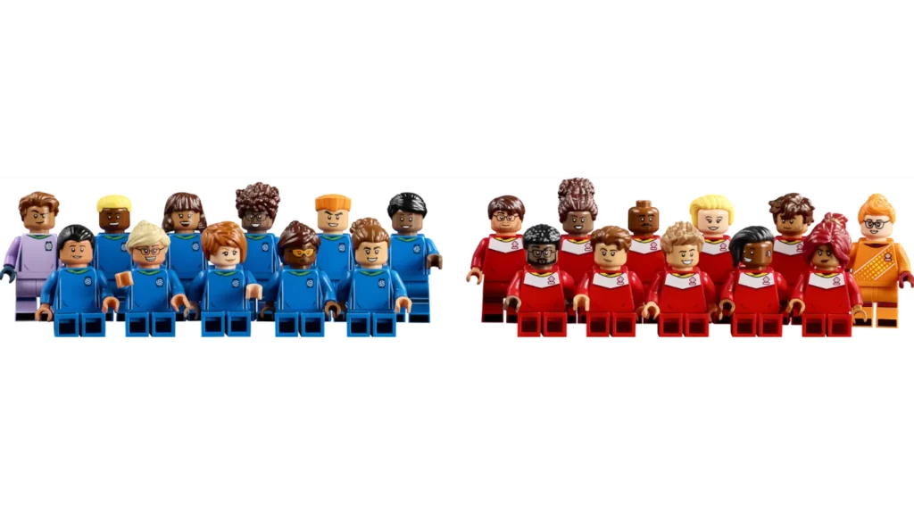 Aparecen todas las minifigs del set LEGO Table Foosball.