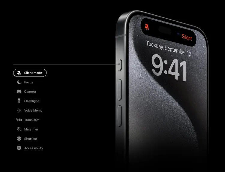 El botón Acción en el iPhone 15 Pro Apple
