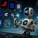 Un robot con IA que crea varios diseños de logotipos